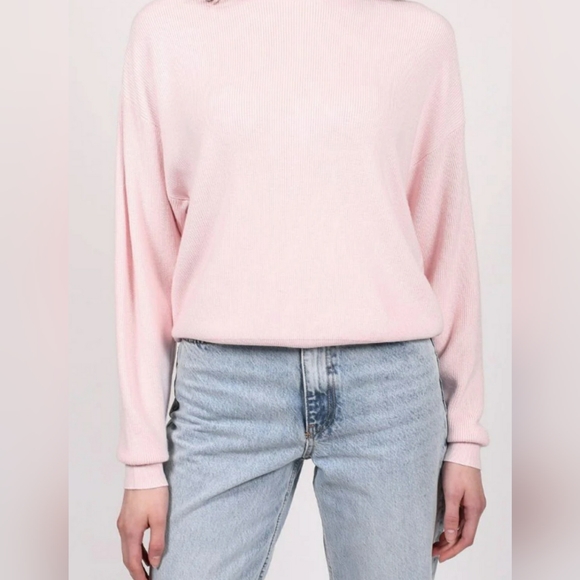 🤎Brunette The Label pink ribbed sweater L/XL p2p 23 🤎 - Picture 1 of 8